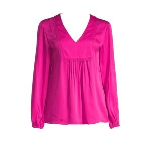 TRINA TURK Amador V Neck Silk Blouse - NWT